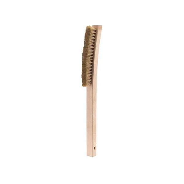 3 X 19 Row Horsehair and 13-3/4 Curved Wood Handle Plater's Brush, PK12